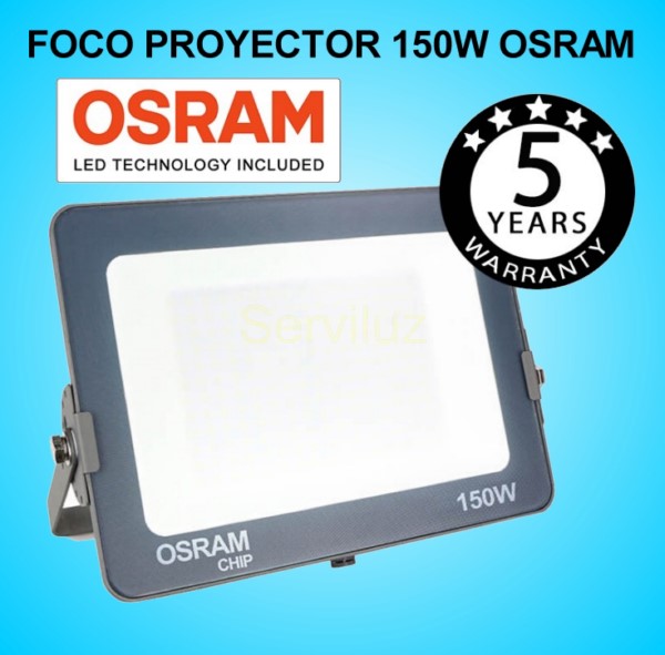 Foco Proyector LED 150W OSRAM IP65 4000K Exterior e Interior Foco Proyector LED 150W OSRAM IP65 4000K Exterior e Interior